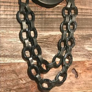Oversized Chain Link Necklace With Tie